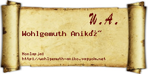 Wohlgemuth Anikó névjegykártya