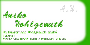 aniko wohlgemuth business card