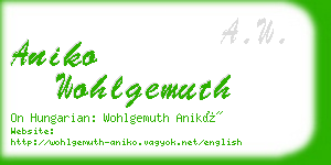 aniko wohlgemuth business card
